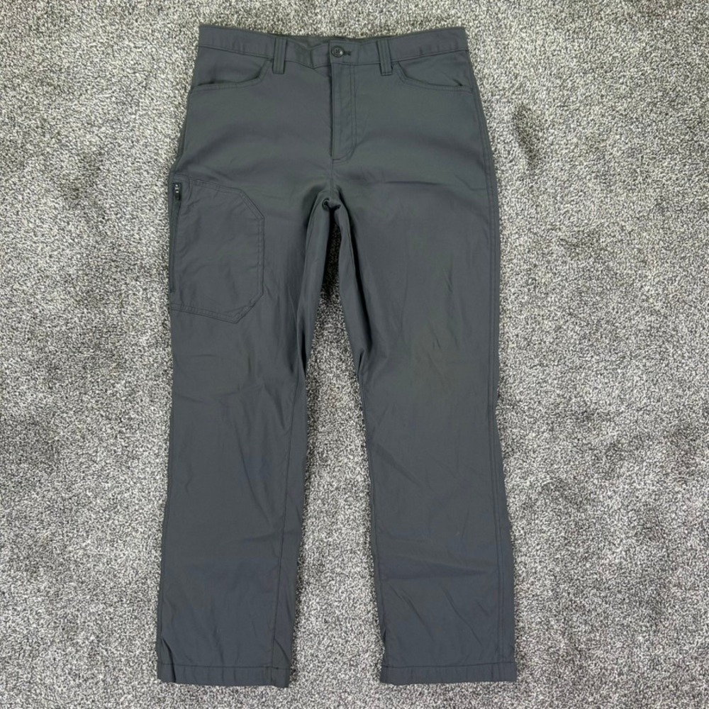 Eddie Bauer Mens Fleece Lined Tech Pants 34x30 Gray Hiking Outdoor Cargo 283947